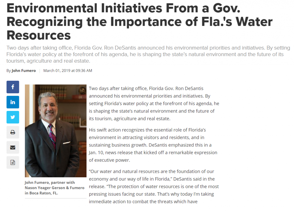 John Fumero Featured in the Daily Business Review