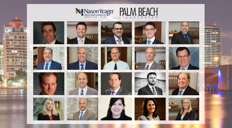 20 Nason Yeager Attorneys Recognized Among Palm Beach Illustrated’s 2025 Top Lawyers